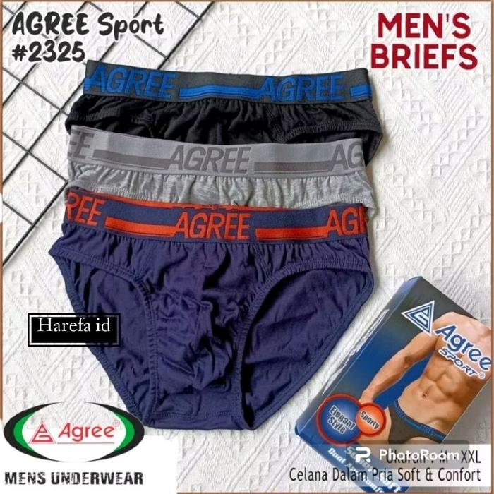 CD  pria AGREE 2325  isi 3pcs - cd  Cowok AGREE MERAH 8886- cd laki-laki dewasa AGREE 8886 BAHAN KAT