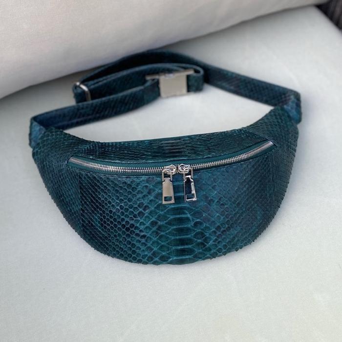 La Python - Waist Bag / Crossbody bag / Kompek kulit asli Selempang Pria Wanita / unisex bag