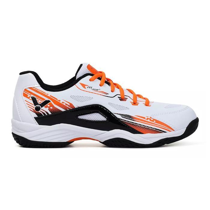 NEW SEPATU BADMINTON VICTOR AS 16 W+ AO WHITE ORANGE ORI