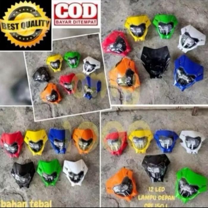 LAMPU DEPAN 12 LED CRF 150 L 2018 HEADLAMP CRF150L TRAIL SUPERMOTO MOTOCROSS