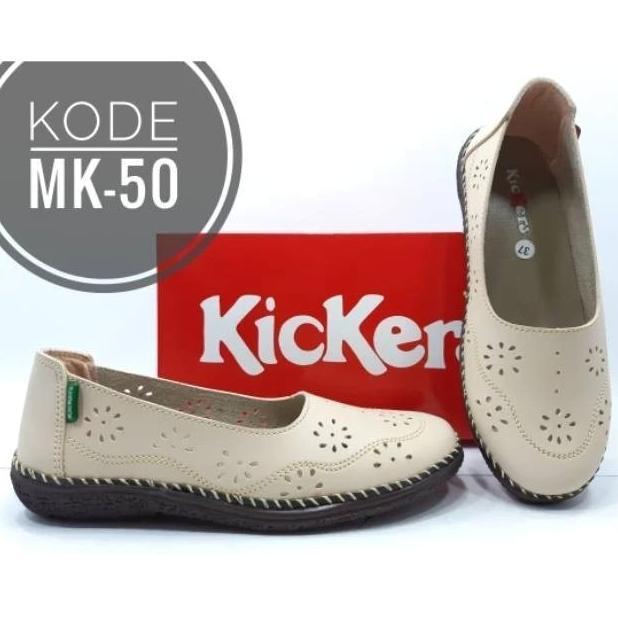 PROMO Sepatu Original Kickers Wanita Slip On / Sepatu Wanita Murah Q53 - Putih, 36