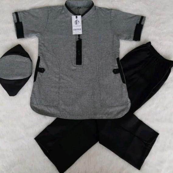 SET KOKO ANAK,KOKO KURTA KOKO ALIF BY IBNU MUSLIM COLLECTION Baju Celana