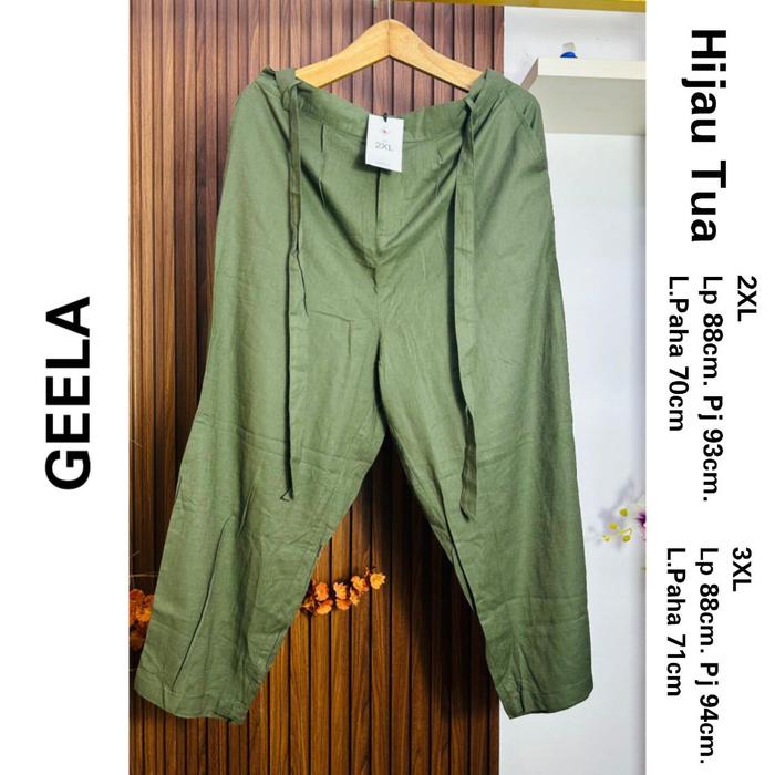 Celana panjang polos wanita dewasa Geela/Dusty
