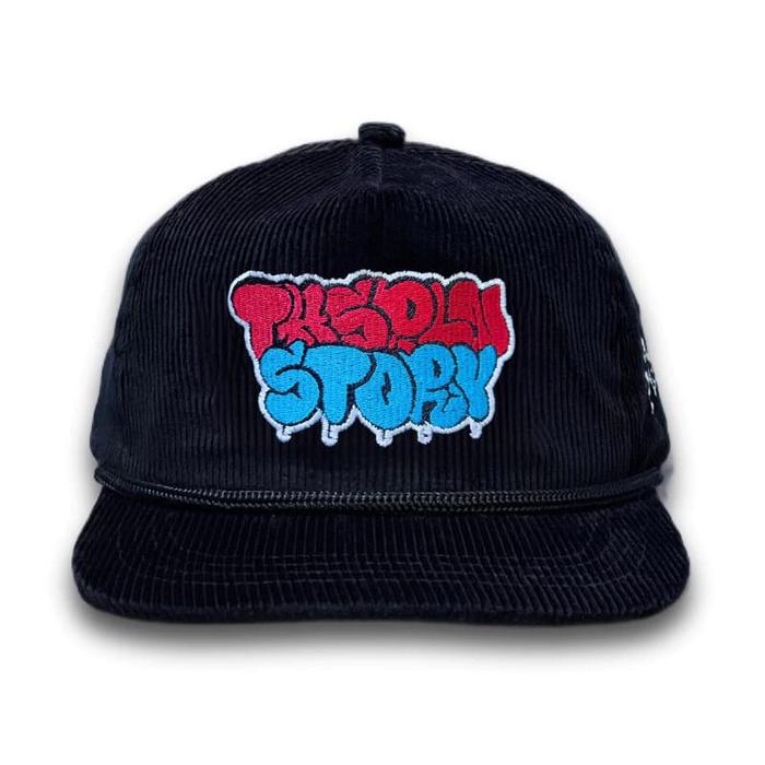 Topi Rope Hat Corduroy Hitam Thisplan Grafitti topi skena corduroy topi  skena