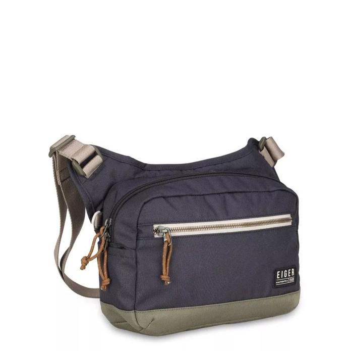Eiger Tas Selempang Pria Wanderway Shoulder Warna Navy Desain Ringkas Tahan Air Material Polyester 6