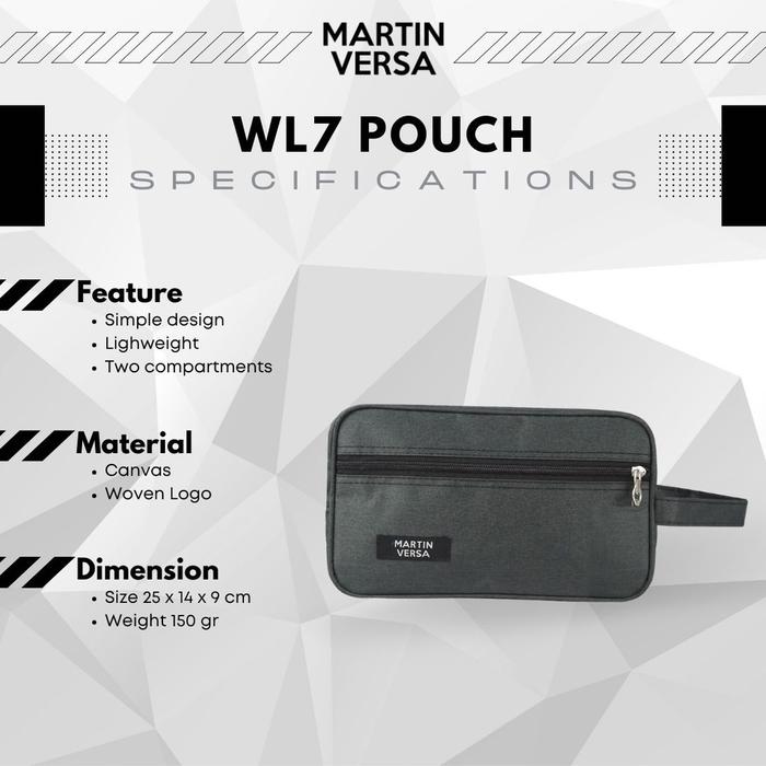 Martinversa WL7 Tas Pouch Unisex Pria Wanita Kanvas Nylon