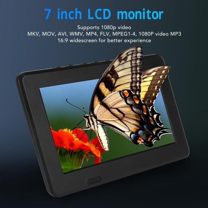 Portable Led Digital Tv Portable Digital Tv 7 Inch Atsc Usb Storage Card Tv Function Rechargeable 10
