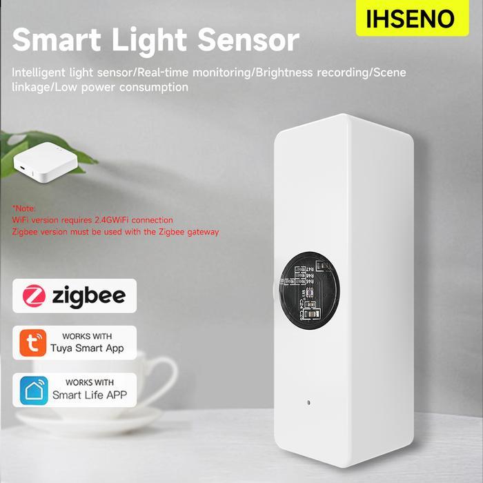 Tuya Zigbee Light Sensor Luminance Sensor Zigbee Beam Sensor Smart Home Automation App Control Tuya 
