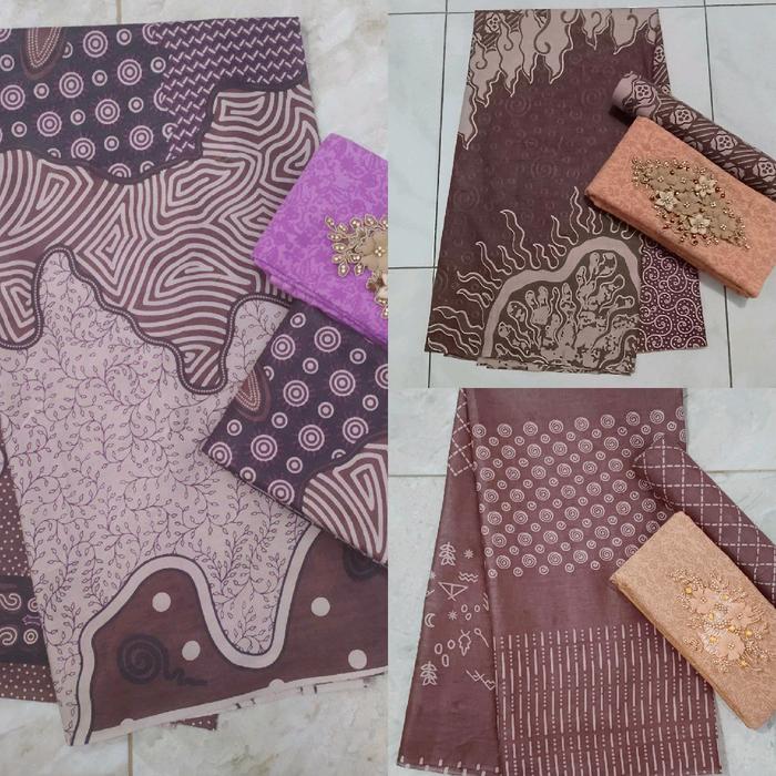 kain batik printing motif kekinian warna taro