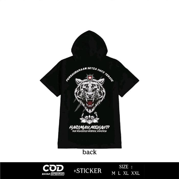 TS Hoodie Jaket Jumper Pencak Silat PSHT Desain Harimau Menanti Desain Distro Sablon Full Punggung 2