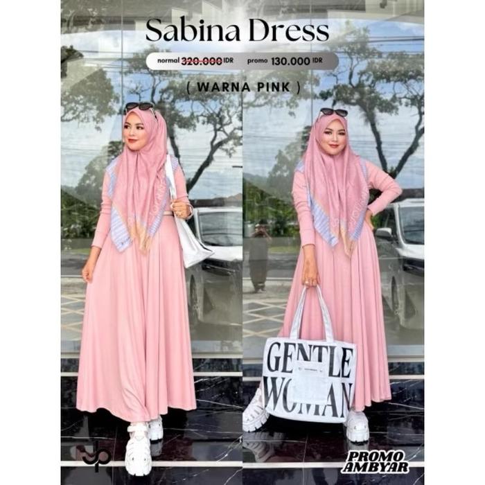 Sabrina Dress Journey Scarves dress knit Simpel original Basic Muslim Gamis Midi Wanita