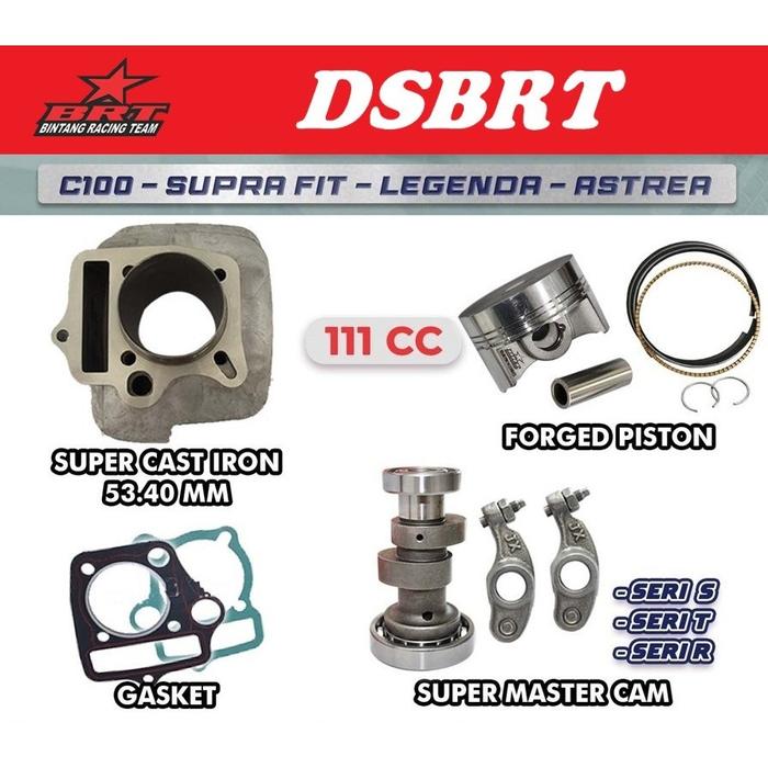 LANGSUNG KIRIM Paket Bore Up Blok & Cam BRT GRAND Supra X Fit Astrea WIN C100 Legenda