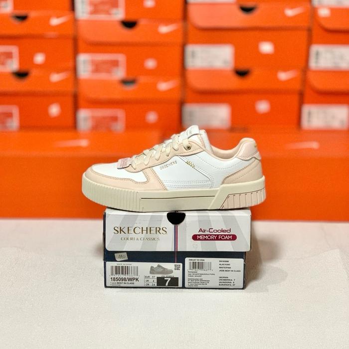 SKECHERS Sepatu Wanita Jade Best In Class White Original 185097/WPK dengan Air-Cooled Memory Foam da