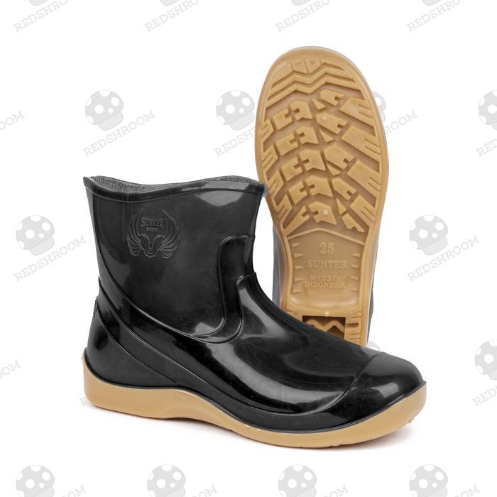 Sepatu Boot Pendek Sunter Relax Hitam Merah Penthel Biru Scotlite Orange Boots Ankle Karet Lokal Rin