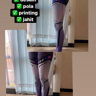 Custom Stocking Cosplay Spandek Kaos Kaki Printing