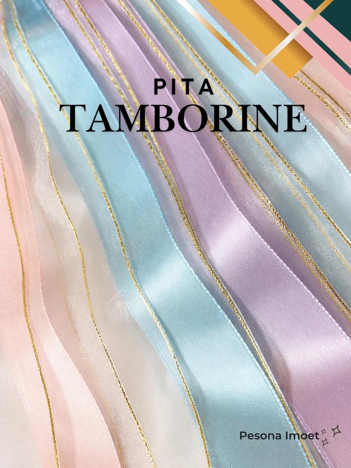 Pita Tamborine Gereja Rumbai Tassel Tali Tari Tamborine Hologram