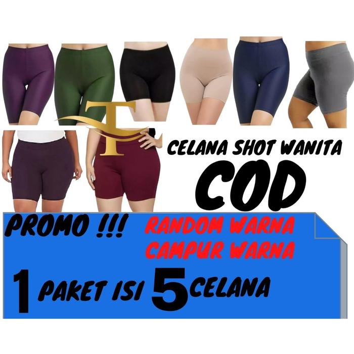 1 PAKET ISI 5 PCS Celana SHORT wanita / Legging Pendek Wanita / Dalaman Wanita/CELANA SHOT SIZE S M 