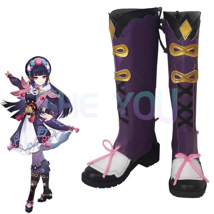 Game Genshin Impact Yunjin Cosplay Shoes Yun Jin Boots Cosplay Shoes