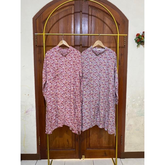 Set Kulot Bunga / Set Cel Rayon Motif / Setelan Wanita