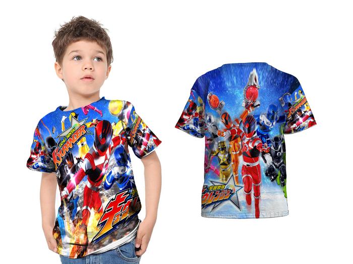 Kaos Baju Anak KYURANGER Custom New art 1