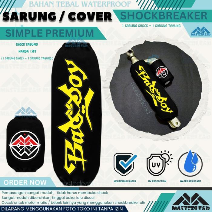 Masterlead COVER TABUNG & SARUNG SHOCK ( SET ) PELINDUNG SHOCK BELAKANG , Logo O, RCB, YSS, KTC raci
