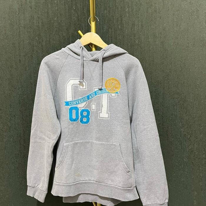 Vintage Converse Script Grey Hoodie