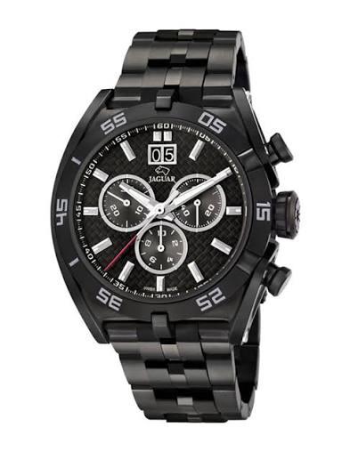 Jam Tangan Pria JAGUAR J656/2 Sport Stainless Steel Full Black Sapphire Swiss Made Original