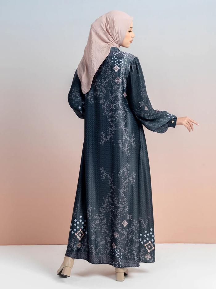 ELZATTA Gamis Bahan Silk | Gamis Chiffon Satin Marrakesh Muslim Wanita Dress Mewah Pesta Dewasa Leba