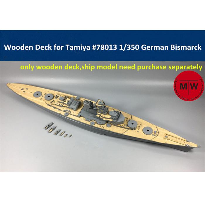 1/350 Scale Wooden Deck for Tamiya 78013 German WWII Battleship