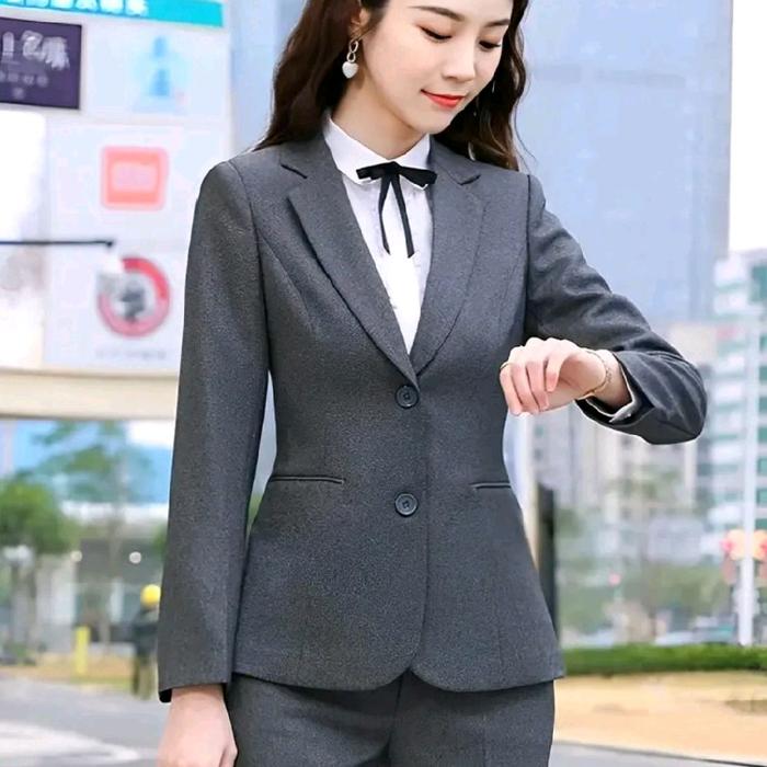 STELAN Blazer Wanita Nyaman Keren Terbaru Termurah Terlaris Tangan Panjang Formal Kancing Cewek Kerj