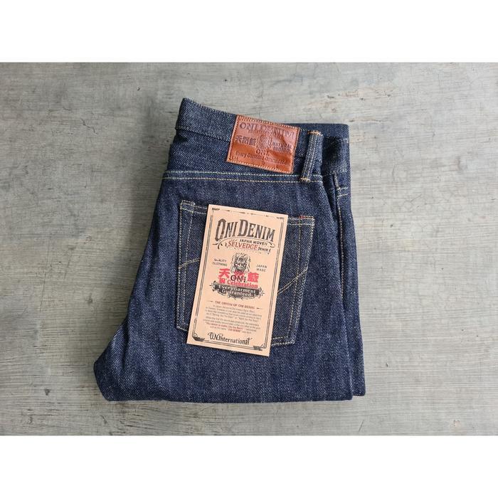 Produk Terlaris _ ONI Denim 20oz Unsanforized Natural Indigo Secret Denim Tapered Jeans