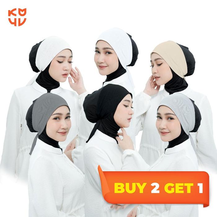 Koyu Hijab Iner Bando Tali Affa (use silikon karet premium di dahi inernya) (Beli 2 gratis 1)