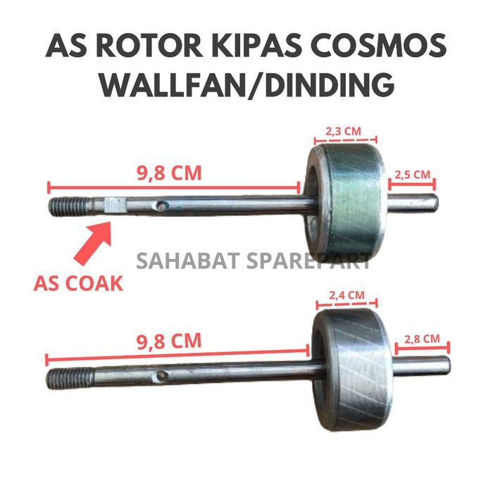 As Rotor Dinamo Kipas Angin Cosmos Wallfan/Dinding