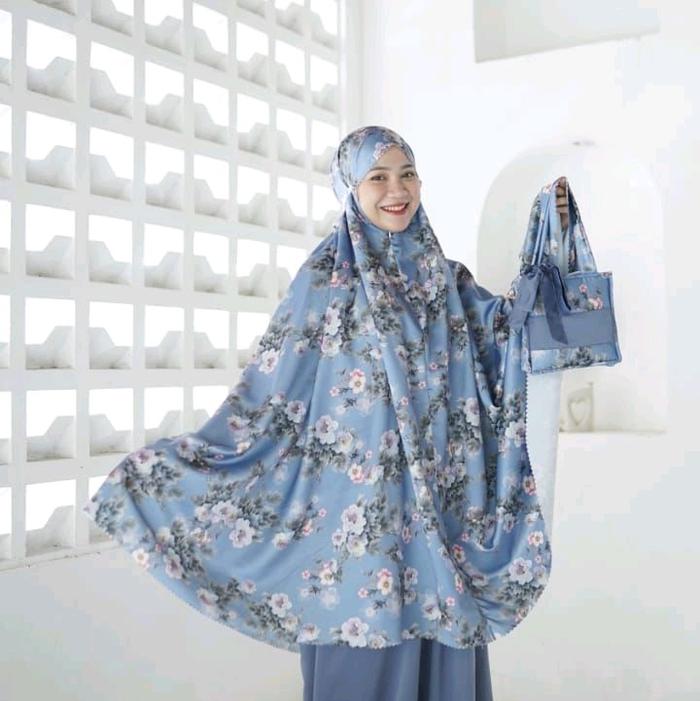 Zahra Motif Prayer Set 3in1 Armani Silk Bahan adem