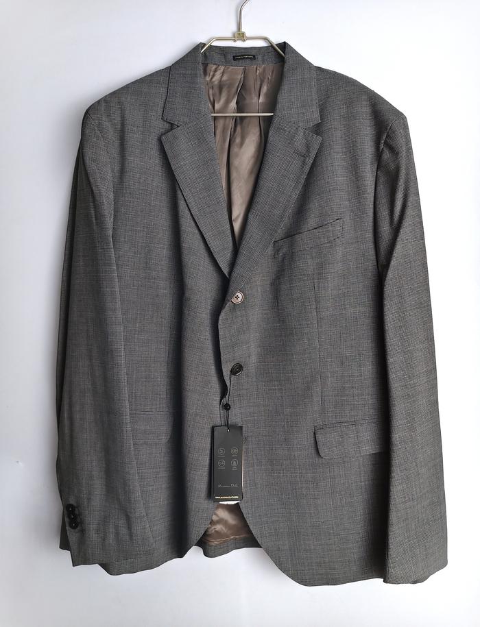 Massimo Dutti Men's Houndstooth Wool Blazer - Luaran Pria Jas Formal Office Outer Layer Plus Jumbo S