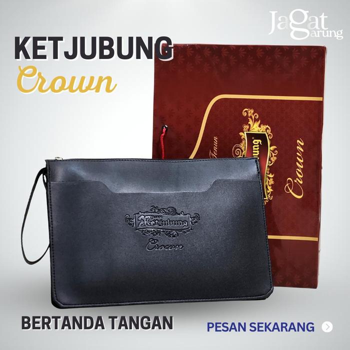 Sarung KETJUBUNG CROWN GOLD & GREEN Kelas Tertinggi Berbahan FULL SUTRA spunsilk 210, Bahan Super Ri