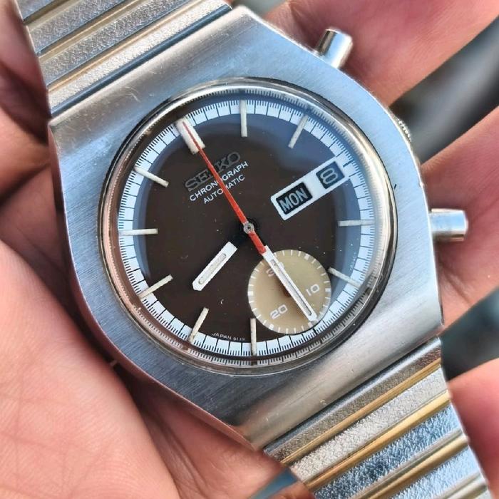 SEIKO CHRONOMARTIC 6139 BEAUTIFUL CHOCOLATE DIAL (EXTREMELY RARE)