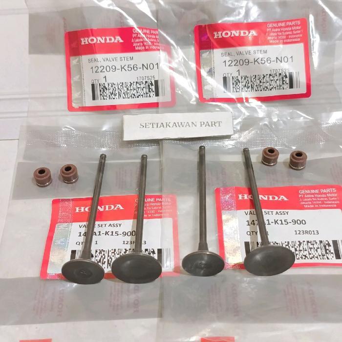 klep set+seal klep Honda Cb 150 old Cbr 150 old 4pcs kode part(k15) Motorcycle