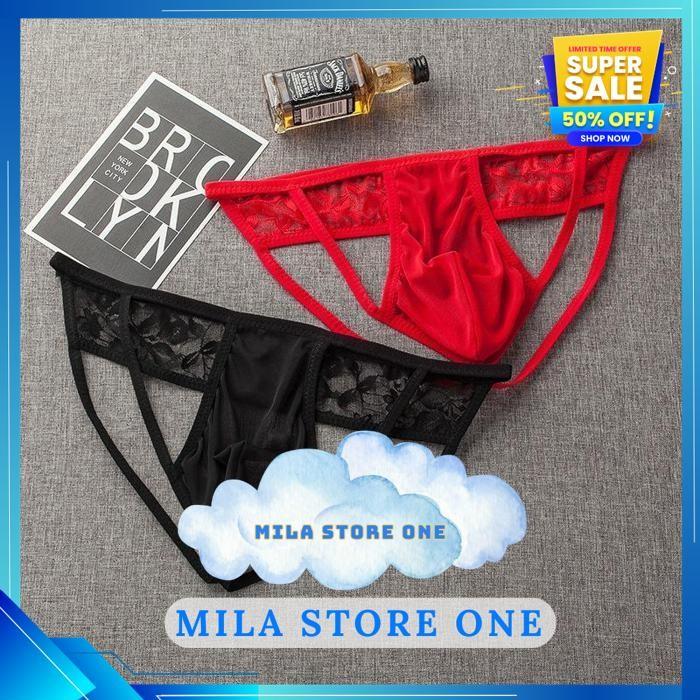 GROSIR CELANA DALAM PRIA RENDA TRANSPARAN OPEN CELANA THONG BERTINGKAT RENDAH Y059 TERJAMIN BEST