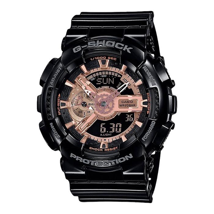 Jam Tangan Pria Casio G-Shock GA-110MMC-1ADR GA110MMC GA-110MMC Black and Rose Gold Series Digital A