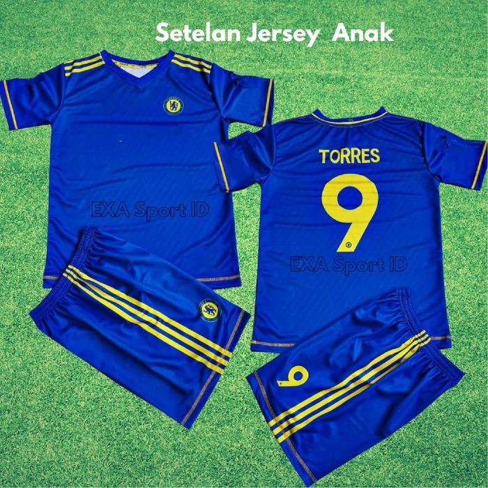 Setelan Jersey anak timnas Chelsea 2012 hom,pakaian olah raga anak, baju  bola anak, kaos jersy anak