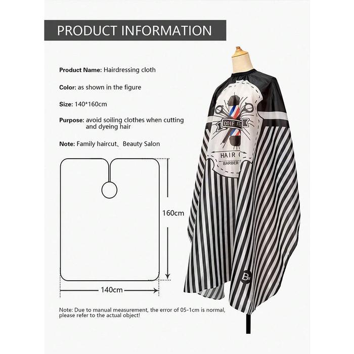 Kain Jubah Apron Cukur Pangkas Rambut Kip Kep Cape Salon Barbershop
