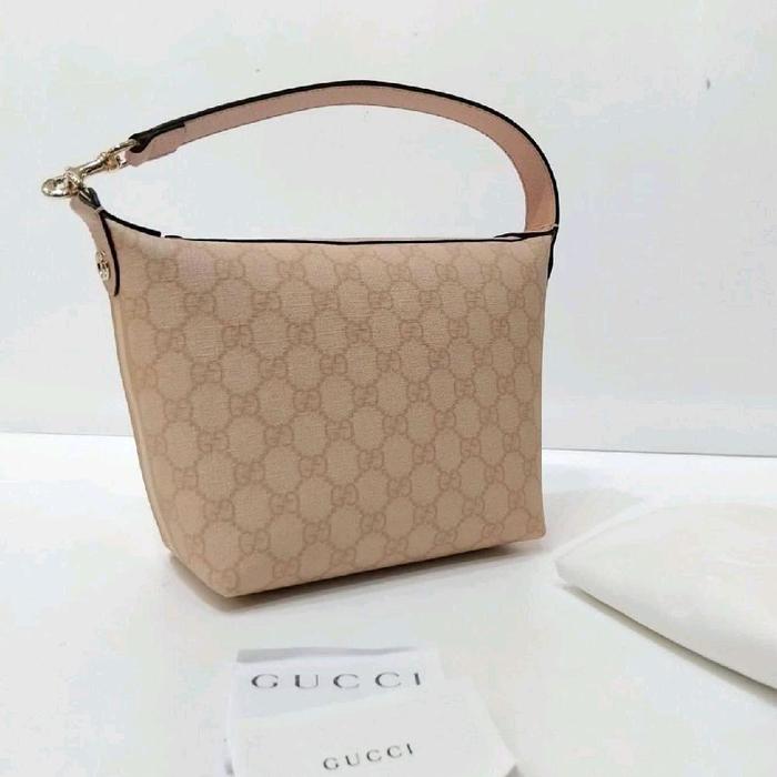 Ready Gucci Mini Hobo Gg Peach Beige