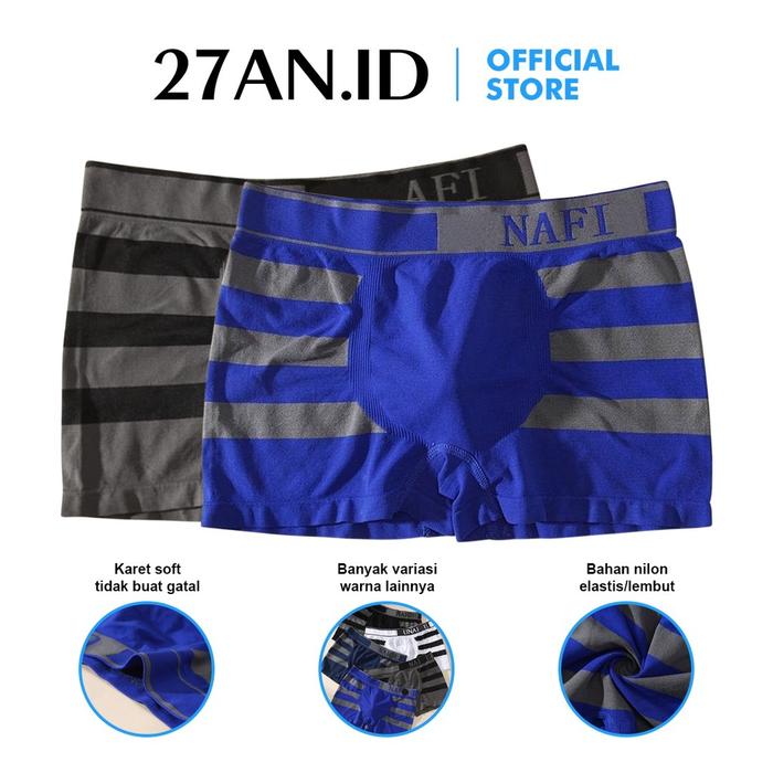 (27AN.ID) Celana Dalam Boxer Pria B98 Man Boxer Katun Underware Male Import