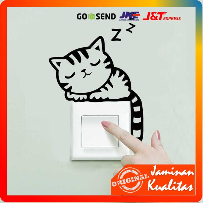 Sticker Wallpaper Dinding Sleeping Cat