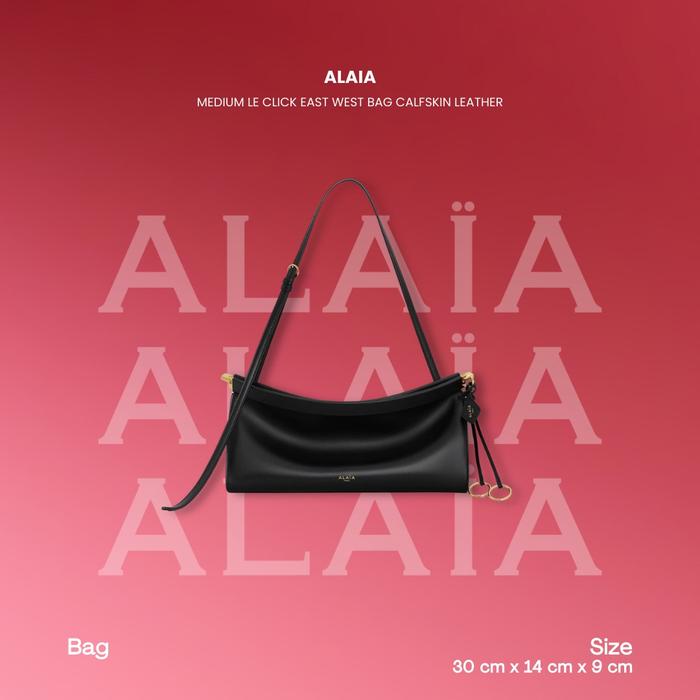 ALAIA Medium Le Click East West Bag Calfskin Leather (100% Authentic Original)