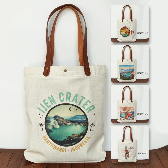 Tote Bag Canvas Souvenir Banyuwangi Tas Kanvas Banyuwangi Jawa Timur Indonesia