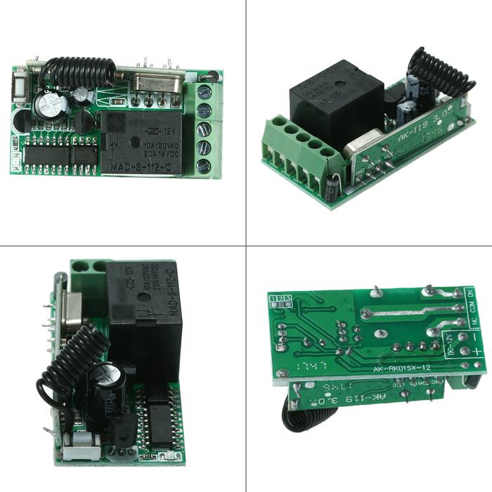 433Mhz DC 12V RF Remote Control Switch Relay Receiver Modul 1CH