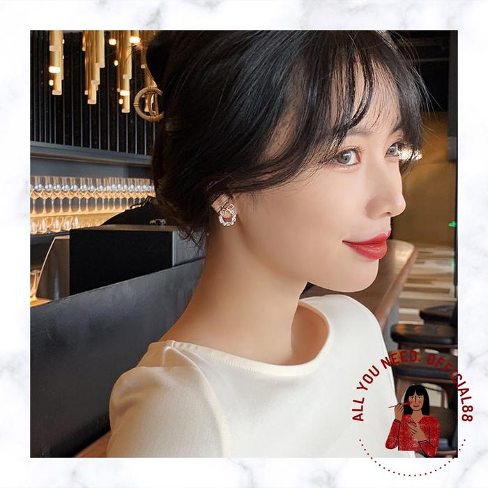 anting bunga forget me not matte season 3 ukuran 15mm bebas pilih tusukan besi/plastik