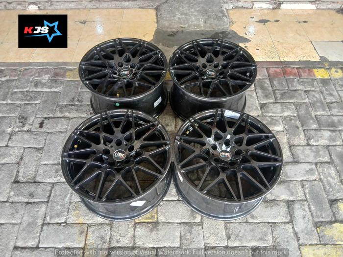 Ready Velg Second HSR Type Gamen R18 x 8,5/9,5 et 25 Black Cocok Buat BMW BYD LandRover Camaro